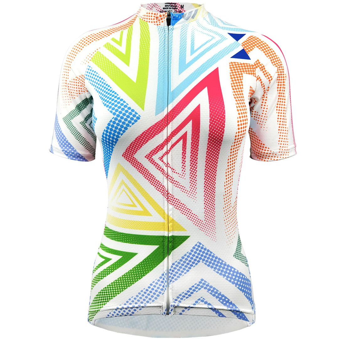 Wulibike Radtrikot Damen Langarm Fahrradtrikot Atmungsaktiv Rennrad Trikot mit 3 Rückentaschen 2-wei