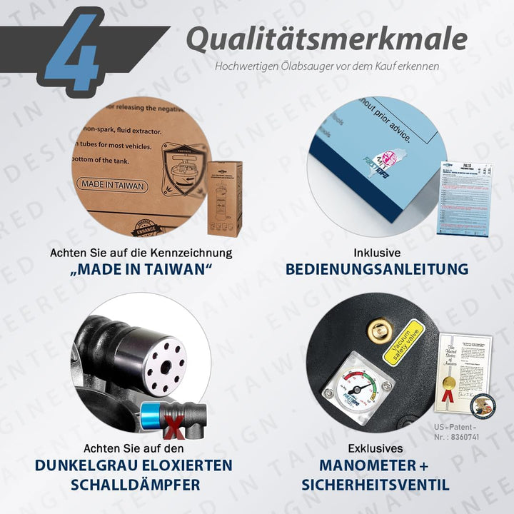 FIRSTINFO A1102EUY5 6,5L Manuelle und pneumatische | Ölpumpe Flüssigkeit Extraktor Pumpe | Ölansaugp