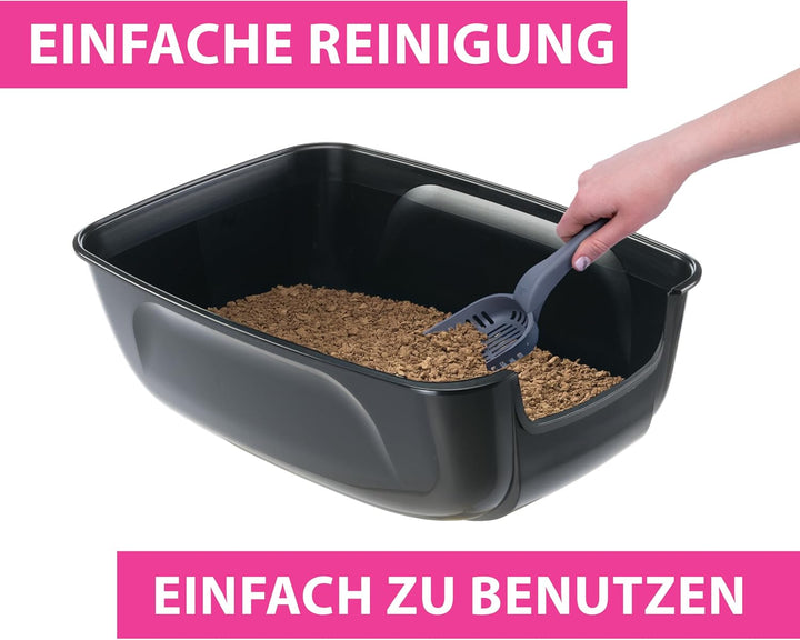 Ferplast Katzenklo XXL, offene Katzentoilette Extra Large, aus Kunststoff, für grosse Katze L 67 × W