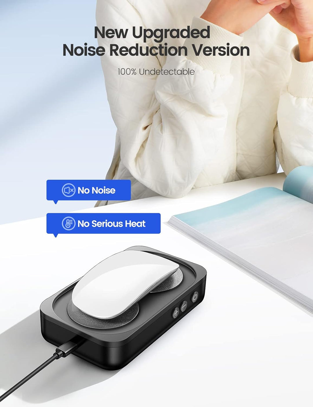 Mouse Jiggler,Mausbeweger, USB mechanischer Mausschüttler mit Intervall-Timer, Keine Notwendigkeit,