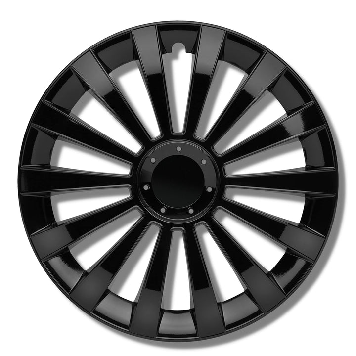 Albrecht 16 Zoll Radkappen schwarz für Stahlfelgen - Meridian Radzierblenden aus hochwertigem Kunsts