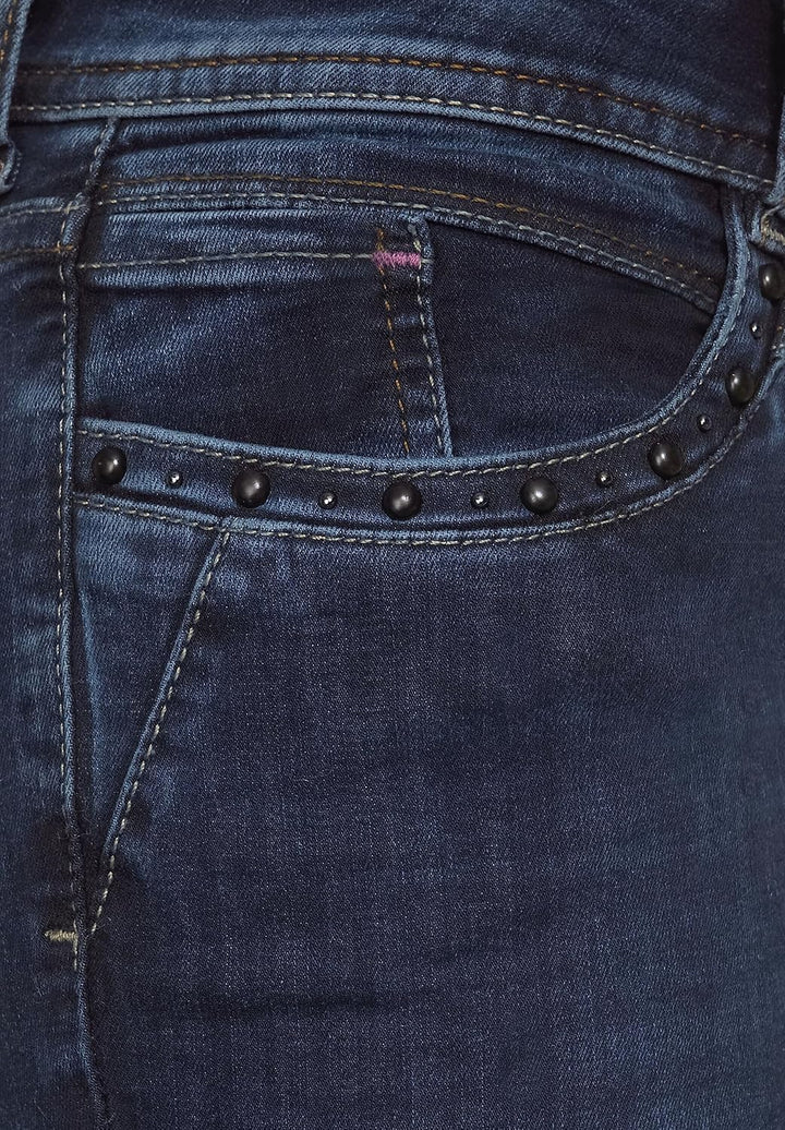 Street One Damen Jeanshose 26W / 32L Blue Black Random Wash, 26W / 32L Blue Black Random Wash