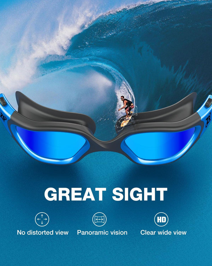 ZIONOR G1 - Polarisierte Schwimmbrille für Unisex und Erwachsene und Damen, beschlagfrei, 100% UV-Sc