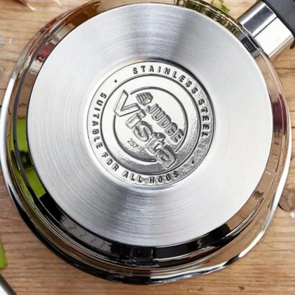 Judge Vista Kochtopf aus Edelstahl, 12 cm, 500 ml Kochtopf für Induktion und andere Herdarten, Ofenf