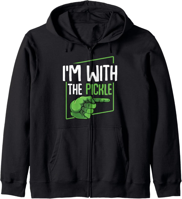 I'm With The Pickle Essiggurke Halloween Matching Kostüm Kapuzenjacke