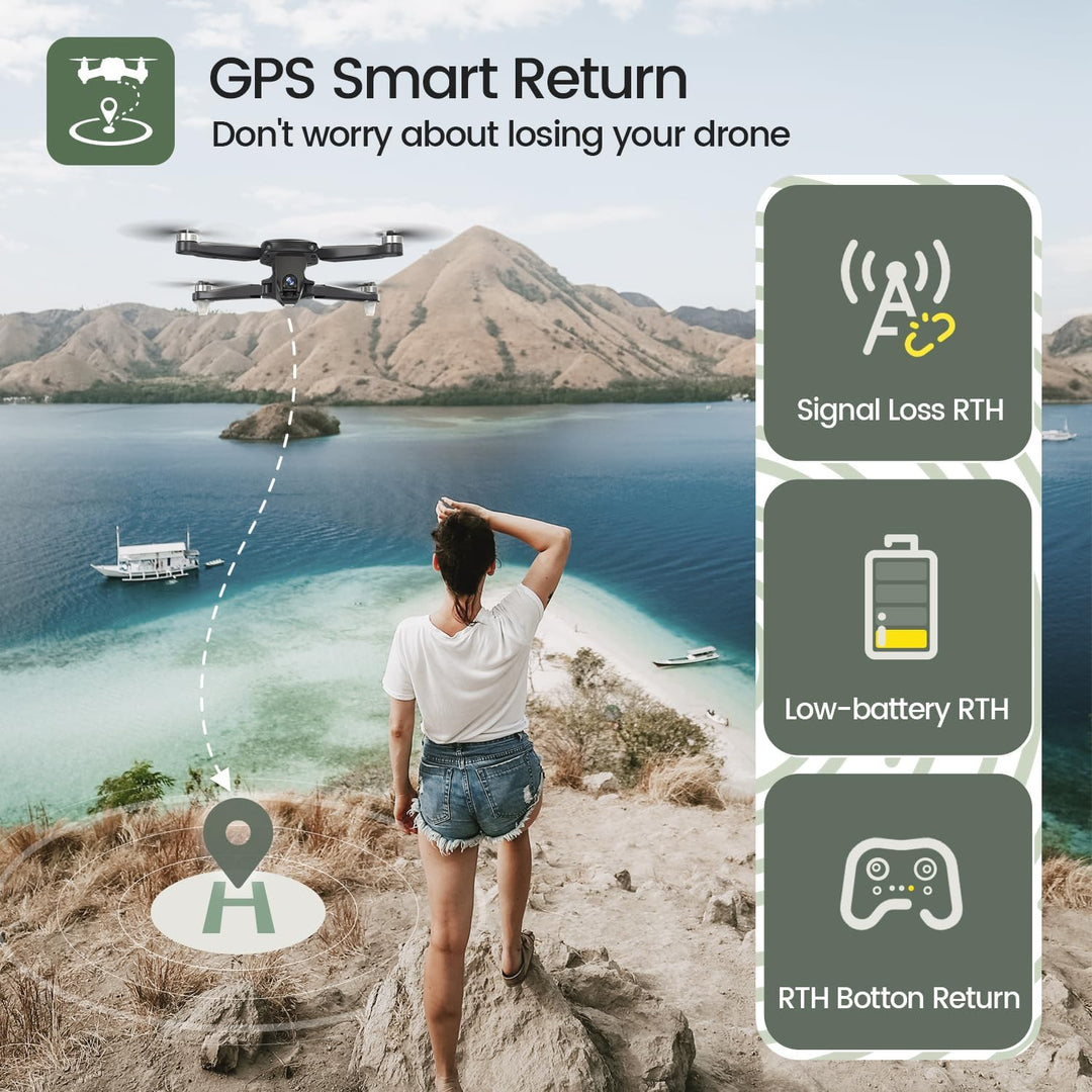 Holy Stone GPS Drohne mit 4K Kamera für Erwachsene, HS175D RC Quadcopter mit 46 Min. Lange Flugzeit,