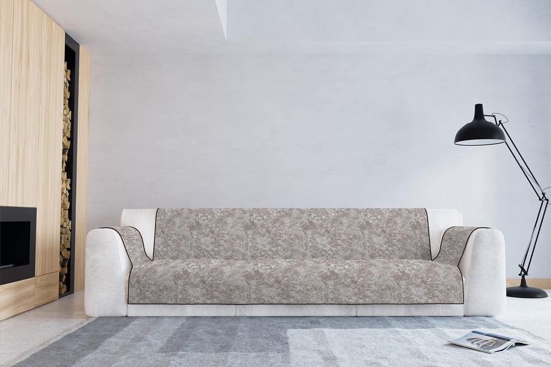Italian Bed Linen “Glamour” rutschfest Sofa Abdeckung, Braun, 4 Plätze 4 Plätze Braun, 4 Plätze Brau