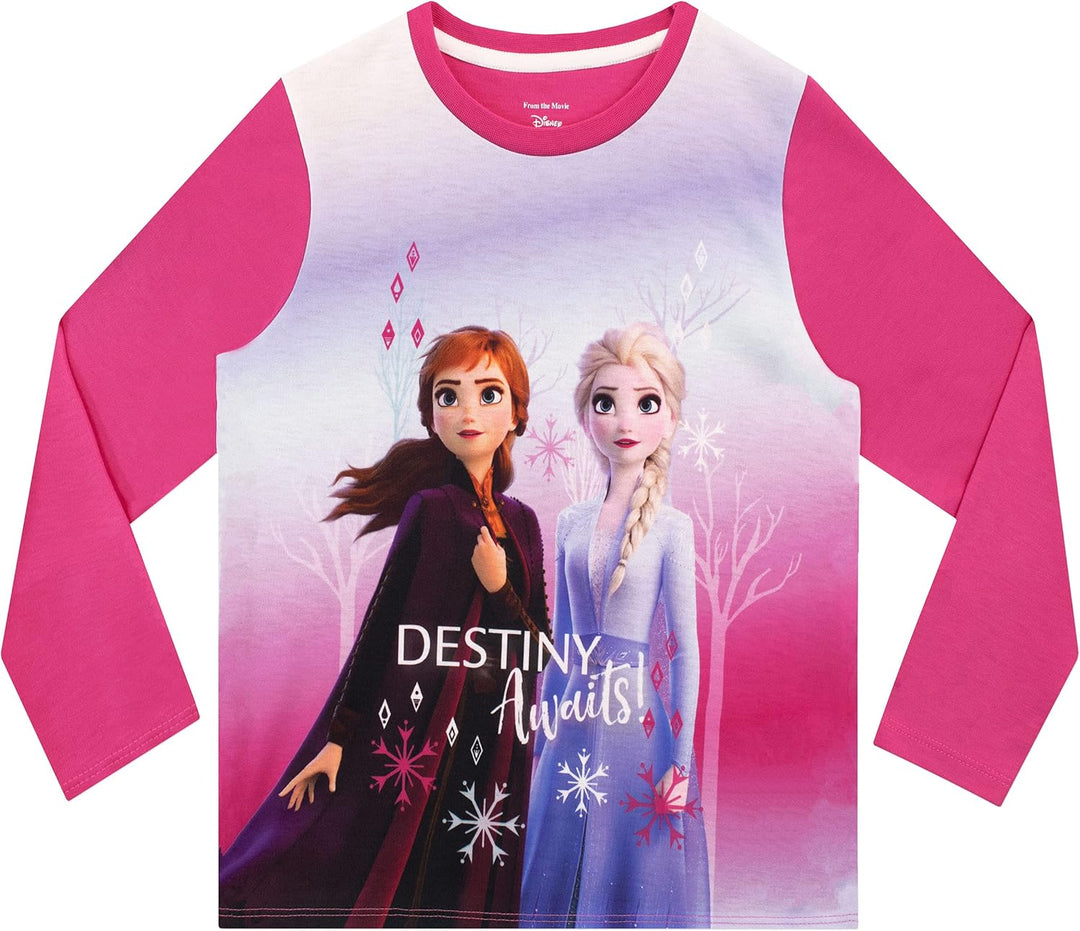 Disney Mädchen Schlafanzug Frozen 128 Rosa, 128 Rosa