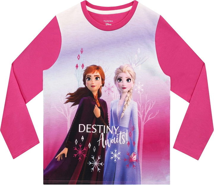 Disney Mädchen Schlafanzug Frozen 128 Rosa, 128 Rosa