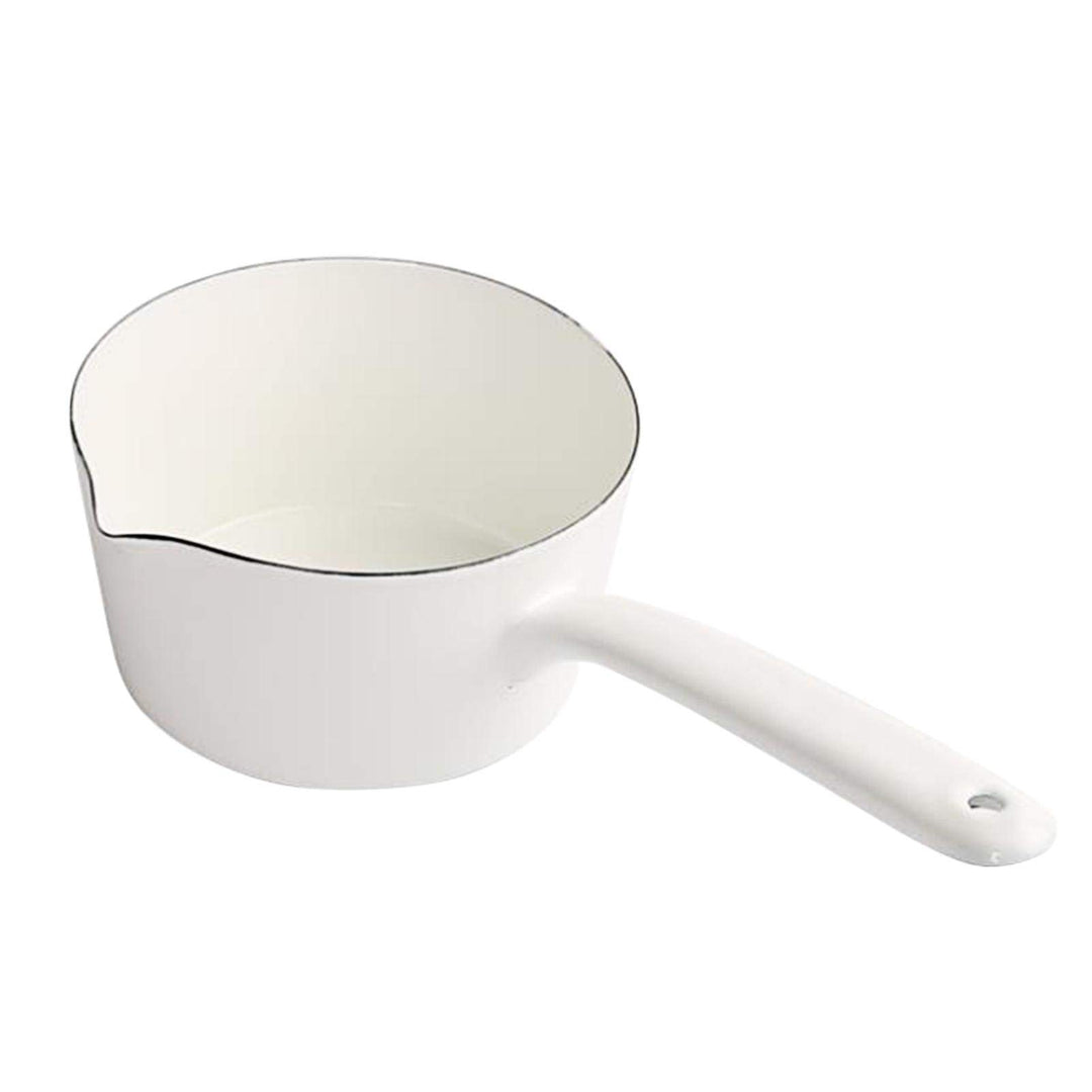 Emaille Milchtöpfe, 1.2L Kleine Emaille Stielkasserolle/Stieltopf Milchtopf Küche Geschirr für alle