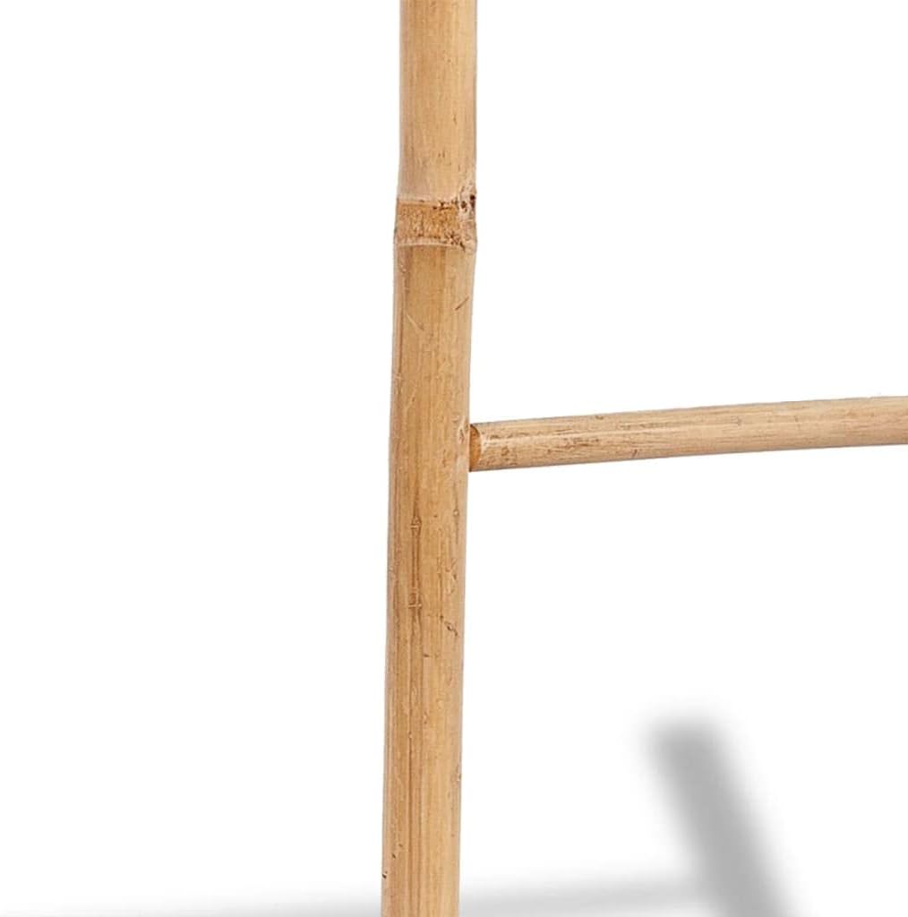 vidaXL Leiter Bambus Handtuchhalter Dekoleiter Handtuchleiter Wäscheständer 190 cm, 190 cm