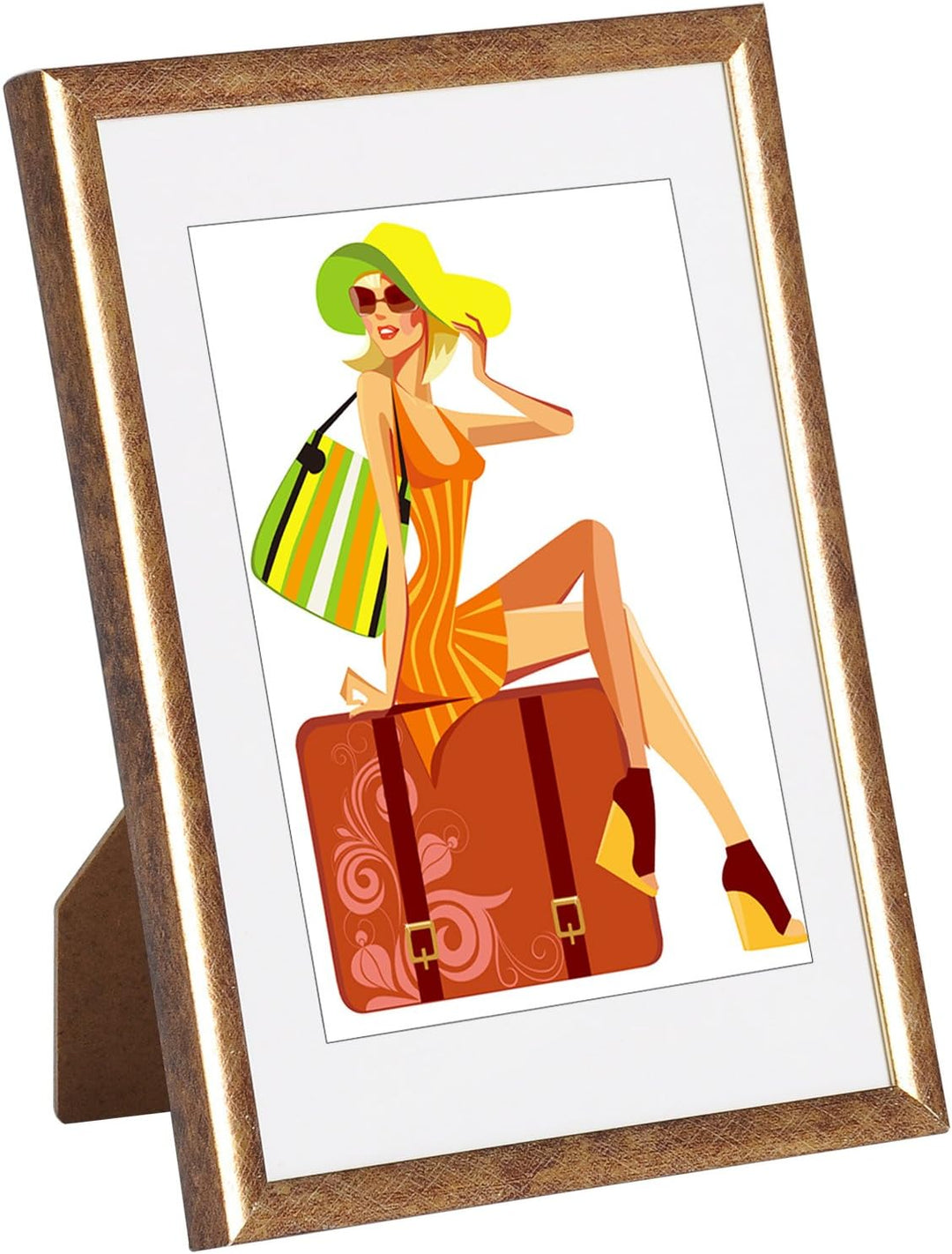 WOLTU Bilderrahmen 10x15 cm Set of 10 Fotorahmen aus Kunststoff mit Passepartout, Posterrahmen zum v