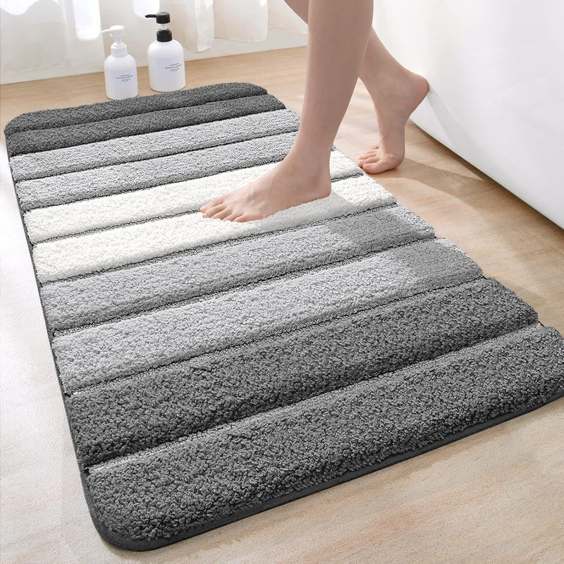 DEXI Badezimmerteppich rutschfest Badematte 60 x 110 cm,Badteppich Saugfähig Weich Maschinenwaschbar