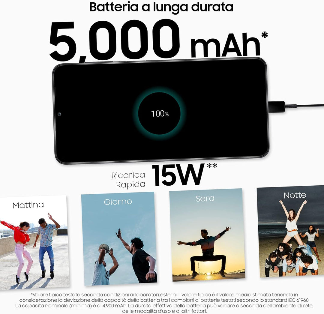 SAMSUNG Galaxy A13 Android-Smartphone, 6,6 Zoll Infinity-V Display, Android 12, 4 GB RAM und 128 GB
