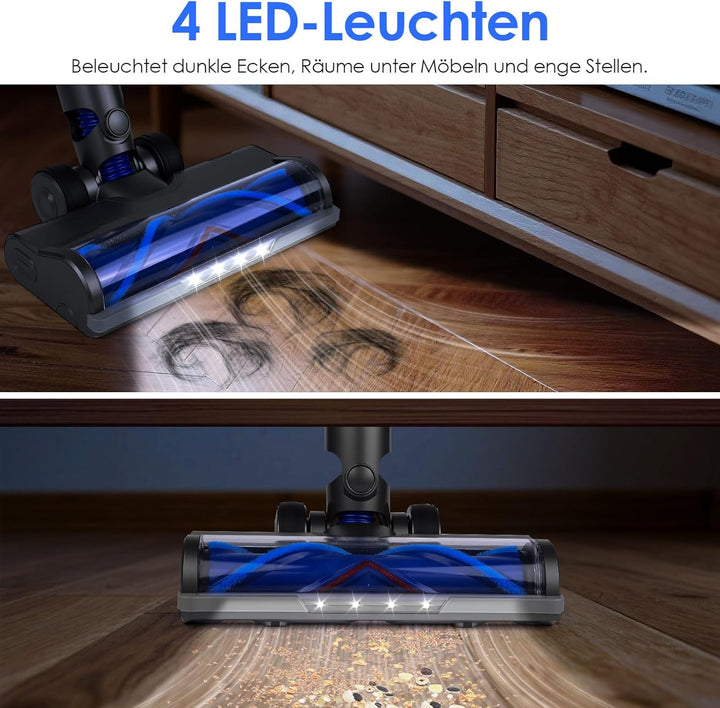 Elektrische Bürste kompatibel für Dyson V6 DC59 DC61 DC62 DC74, Hartboden-Aufsatz mit LED-Licht, Tur