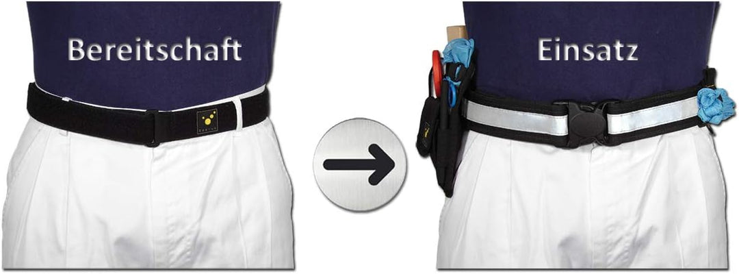 tee-uu QUICK Rettungsdienstkoppel (S-XXL) Komplett-Set: Obergürtel, Untergürtel, Beltkeeper-Set