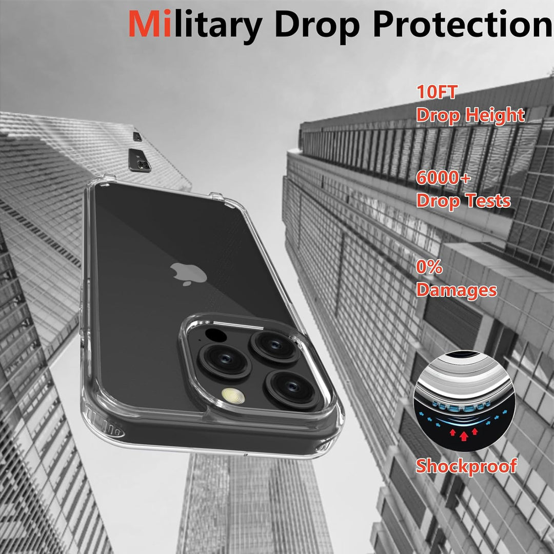 Handykette für iPhone 15 Pro Hülle mit Band - Necklace Handyhülle - Transparente Case zum Umhängen m