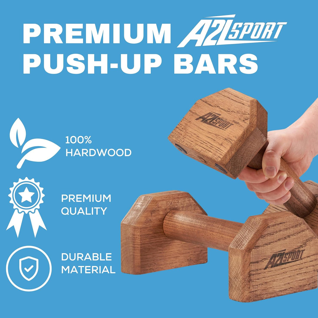 Liegestützgriffe Holz Handstand Griffe - Rutschfeste Parallettes Calisthenics Griffe Liegestütze - P