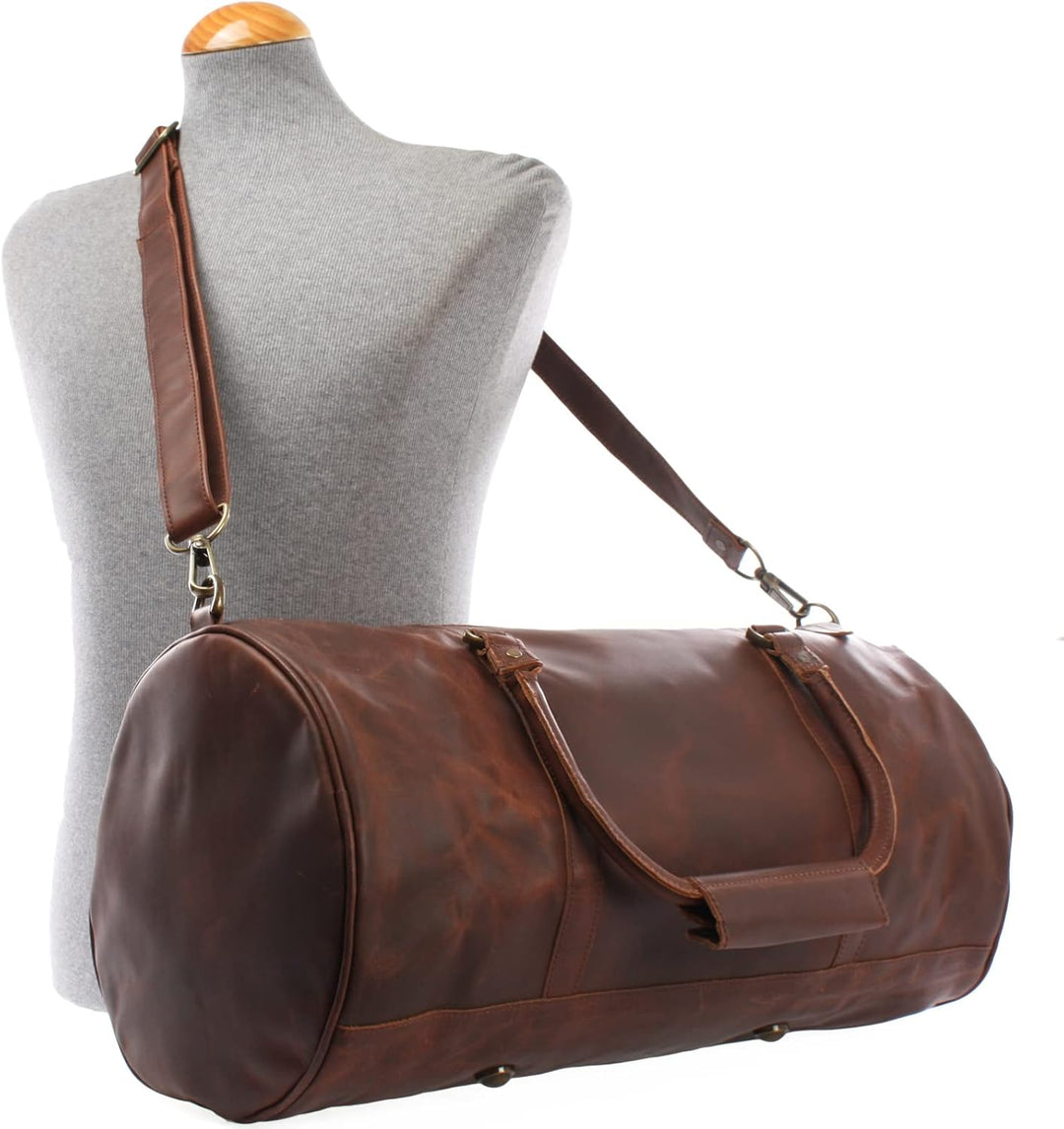 LECONI Reisetasche für Damen & Herren Ledertasche Weekender gross Sporttasche Männer + Frauen Handge