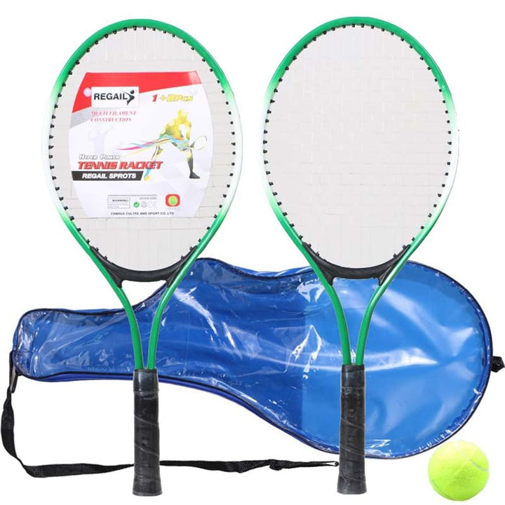 Kinder Tennisschläger, Langlebige Tennisschläger aus Eisenlegierung, Anfänger Übungsschläger mit Bal