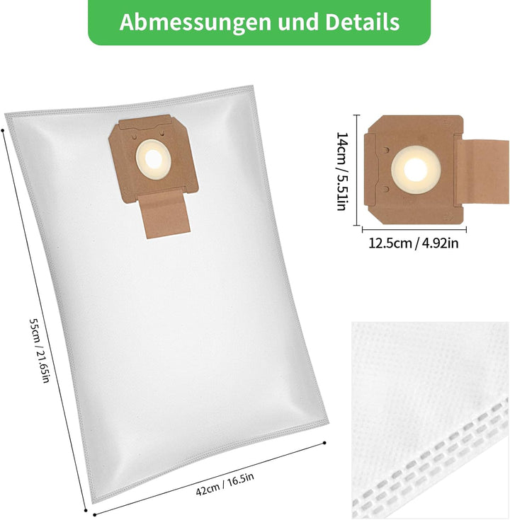 10 Staubsaugerbeutel für GAS 35 L AFC/L SFC+/M AFC Bosch Professional Beutel