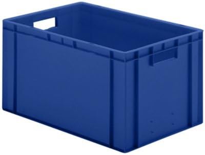 Euro-Format-Stapelbehälter, Wände und Boden geschlossen - LxBxH 600 x 400 x 320 mm - grün, VE 5 Stk