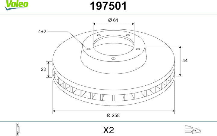 VALEO 197501 Bremsscheiben