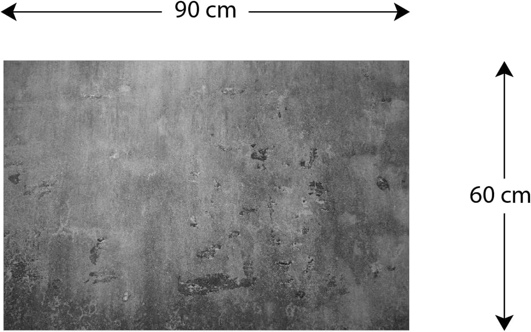 ALLboards Metallische Magnettafel BETONMAUER ZEMENTMAUER ZEMENT 90x60cm MetalBoards Memoboard für je