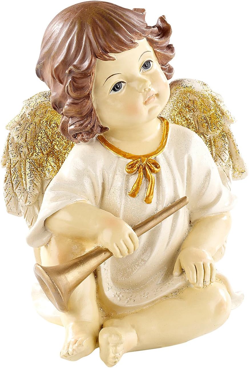 infactory Engel: Deko-Weihnachtsengel mit Musikinstrumenten im 4er-Set (Weihnachtsengel Figur, Weihn
