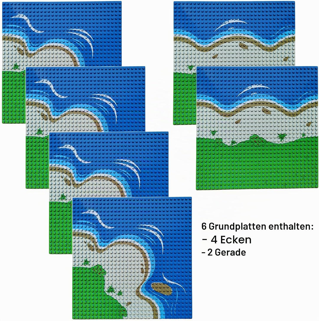 Apostrophe Games Insel Grundplatten für Bausteine Kompatibel mit allen führenden Marken-6 Packung In