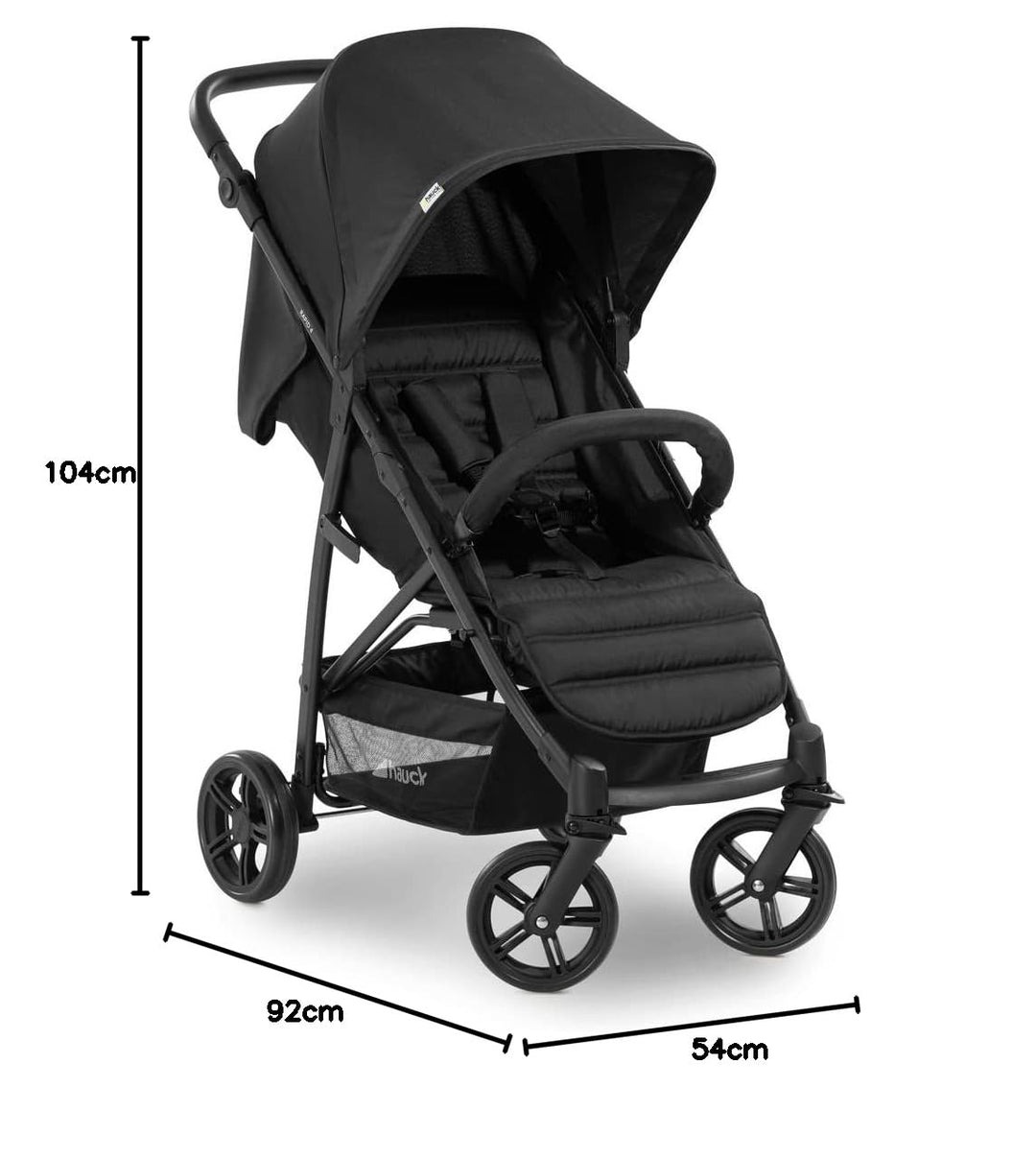 Hauck Buggy Rapid 4 / Belastbar bis 25 kg/Schnell Faltbar/Kompakt/Höhenverstellbar/Liegeposition ab