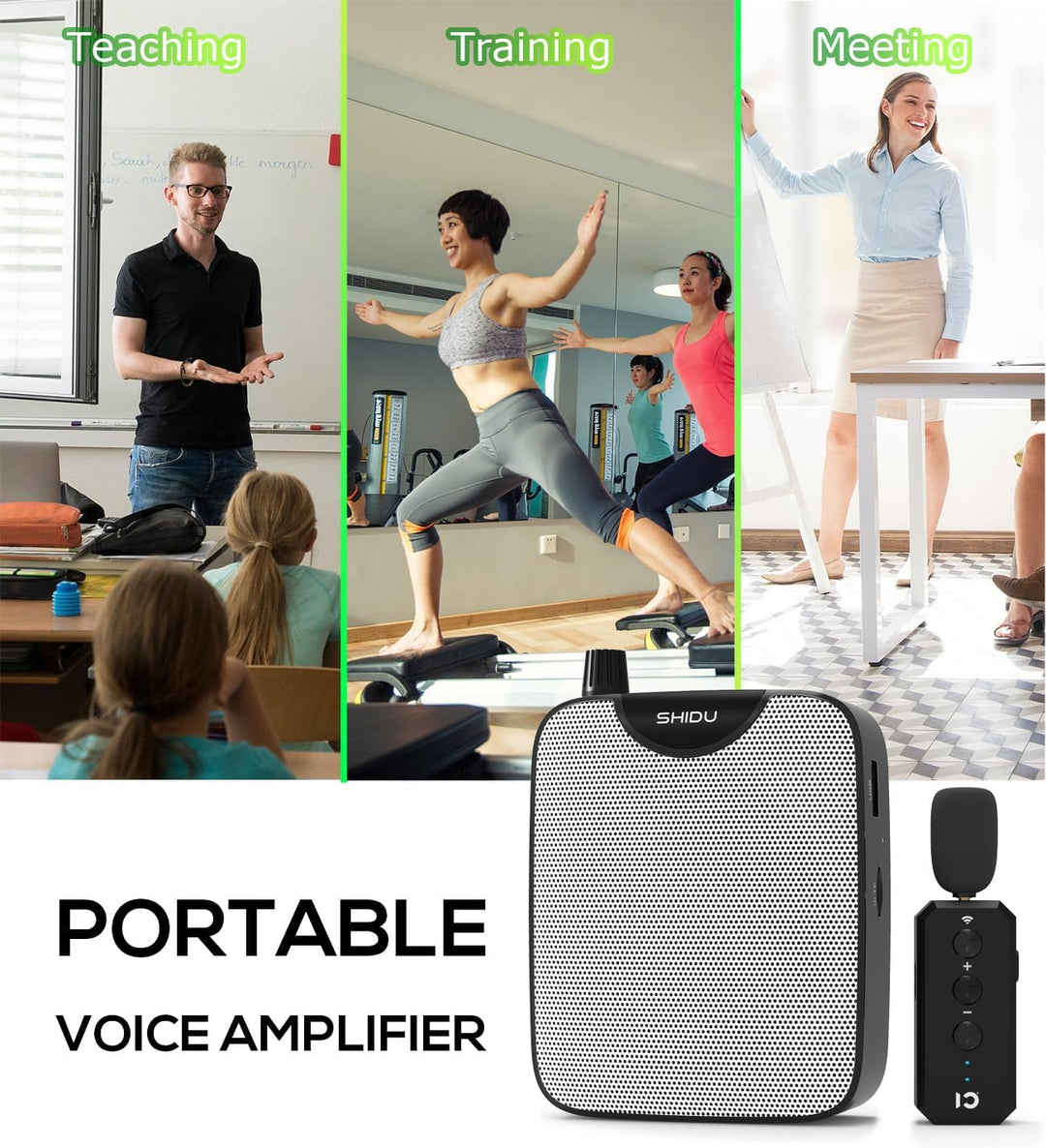 Sprachverstärker Tragbarer Stimmverstärker Lautsprecher mit Mikrofon Headset Mini Verstärker Stimmen