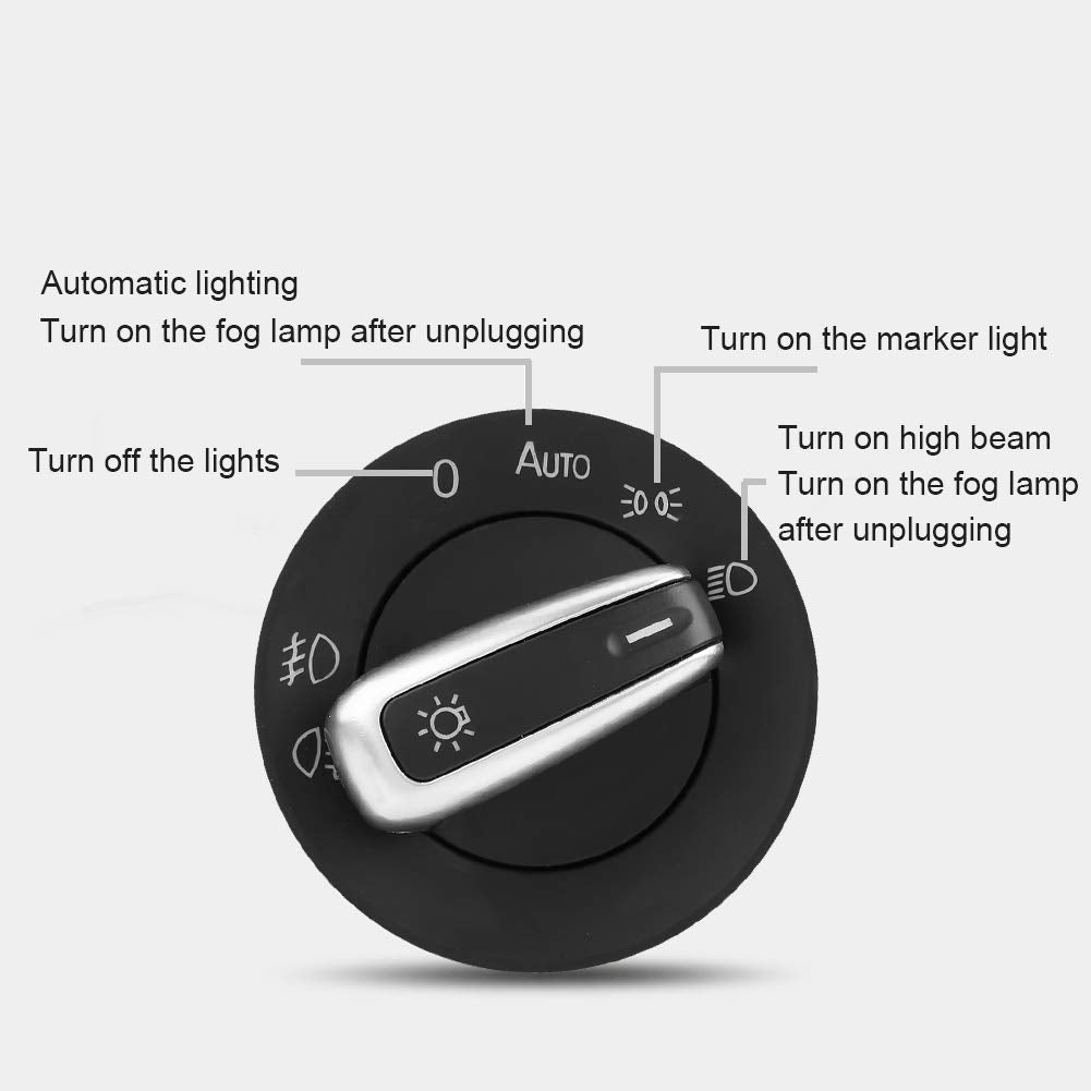 Keenso Auto Lichtschalter Modul, Auto Scheinwerferschalter Lichtschalter mit Lichtsensor Scheinwerfe