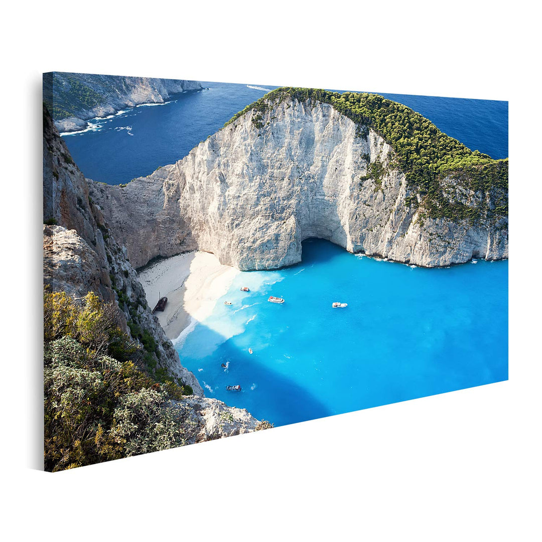 islandburner Bild auf Leinwand Schiffswrack Navagio Strand Zakinthos Zante Bilder Wandbilder Poster