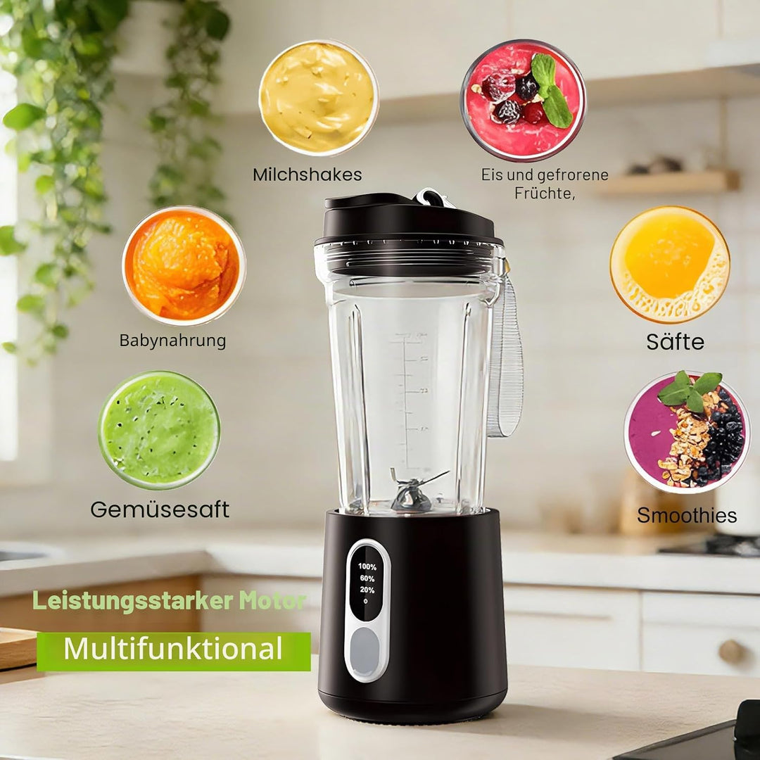 Tragbarer Mixer Standmixer Smoothie Maker : 500ml Mini Blender, Mini Mixer Smoothie Maker to go, 300