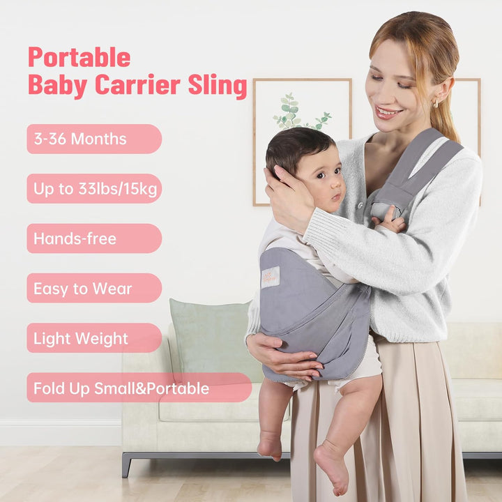 Tragetuch Kleinkind Hüfttrage, Ergonomischer Tragehilfe für Babys von 3 bis 36 Monaten, Kleinkinder
