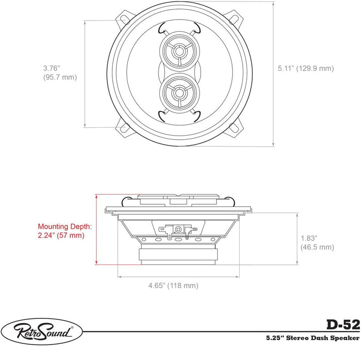 RetroSound D-52UK - 2-Wege Coaxsystem