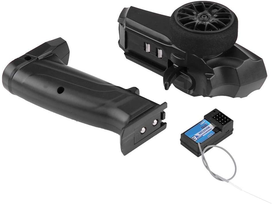 Dilwe RC Sender, 2.4GHZ 3-Kanal-Funkfernsteuerungssender und -empfänger für RC Auto und Boot (91803G