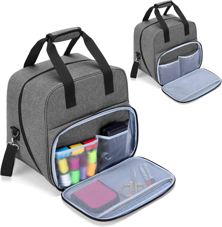 Yarwo Overlocktasche mit Grosser Öffnung, Cover-/ Overlock Transpot/Aufbewahrungstasche für meiste g