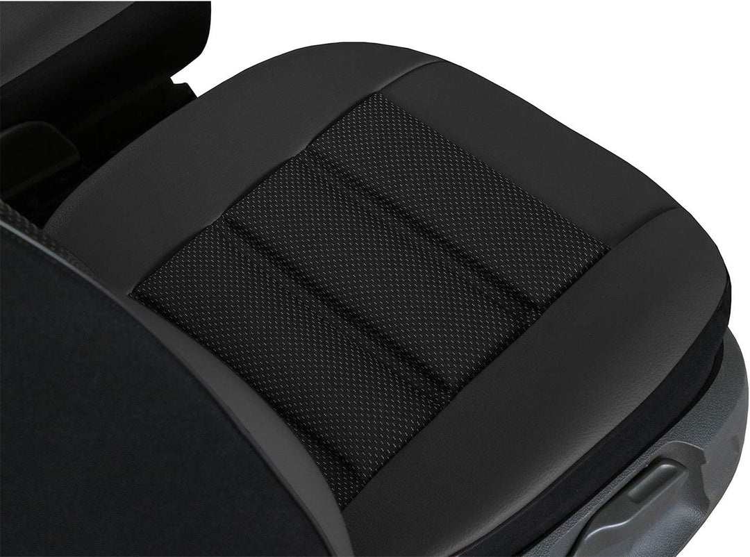 GSC Sitzbezüge Universal Schonbezüge kompatibel mit Ford Transit Custom Schwarz, Schwarz