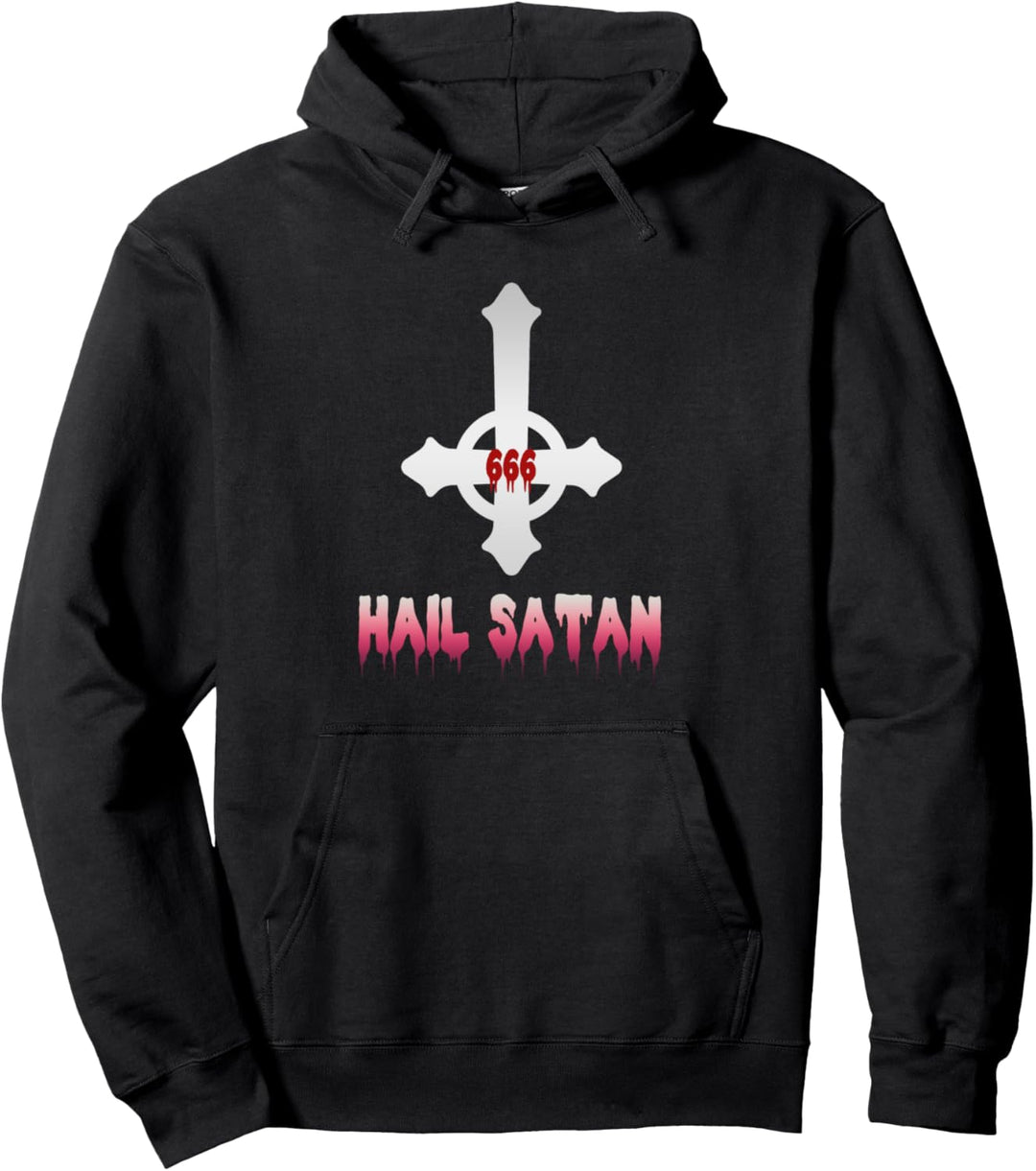 Satan 666, Satanist, Teufel, Gothic, Okkult, Hail Satan Pullover Hoodie