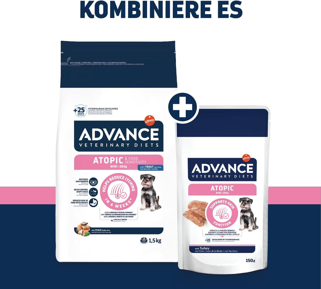 ADVANCE VET CANINE ATOPIC POUCH 8X150GR