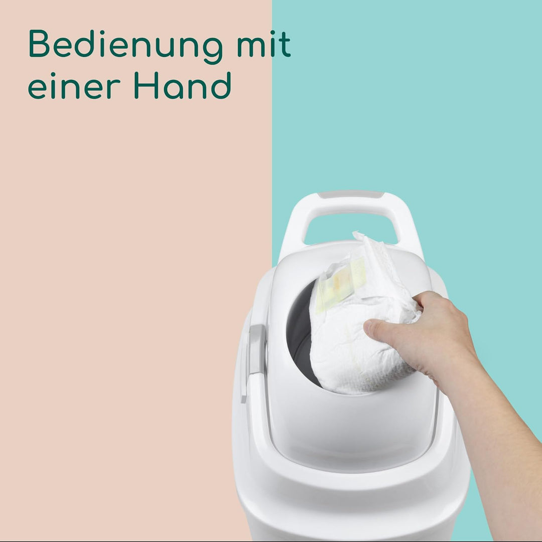 Bebeconfort geruchsdichter Windeleimer Grösse L, Windeleimer, Deckel geruchsdicht, für alle Müllbeut