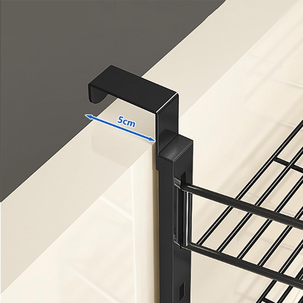 Glorlliant Gewürzregal mit 6 Ebenen, zum Aufhängen an der Tür, Küche, hängendes Metall-Gewürzregal,