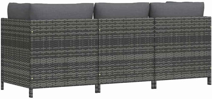 vidaXL Gartensofa 3-Sitzer mit Kissen Ecksofa Mittelsofa Sofa Lounge Gartenset Gartenmöbel Garten Ga