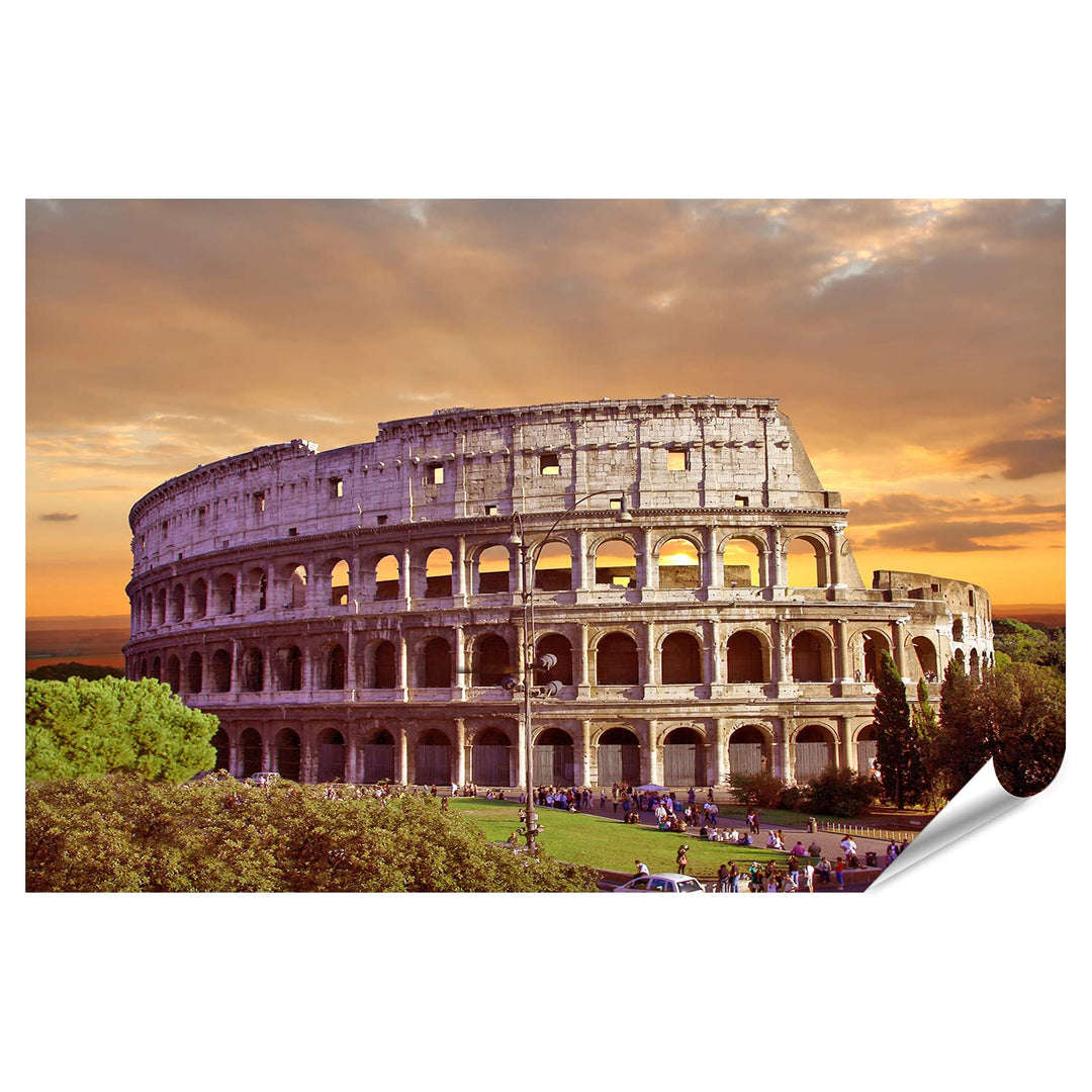 islandburner XXL Bild Poster Colosseum In Rom Italien Kollosseum Premium Bilder Fotodruck 90L x 60B
