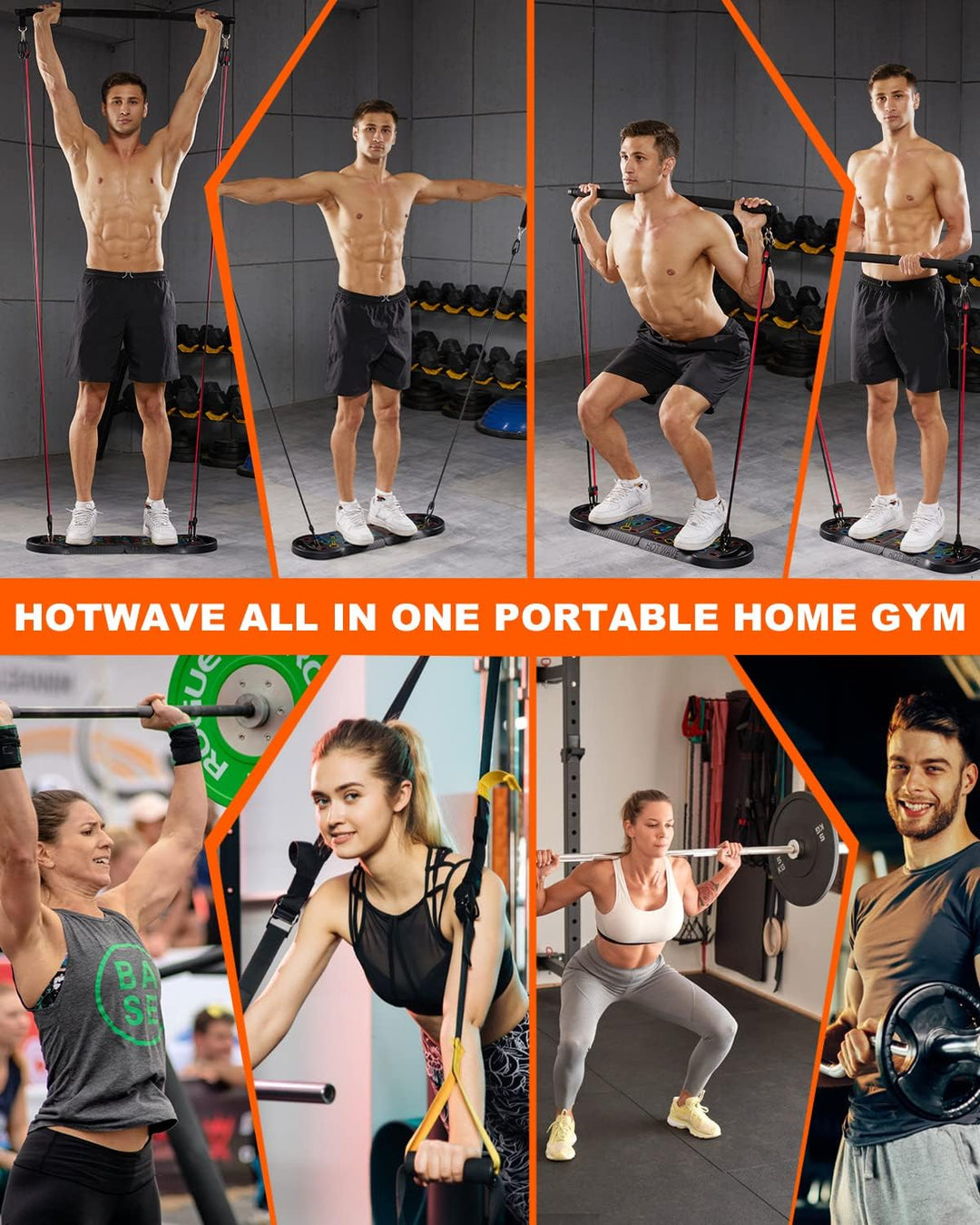 HOTWAVE Liegestützbrett Fitness, tragbare faltbare 20 in 1 Liegestützstange zu Hause Fitnessstudio,