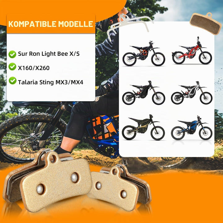 JFG RACING 2 Paar Sur Ron Bremsbeläge, Motorrad Bremsbeläge Vorne und Hinten für SurRon Sur-Ron Ligh