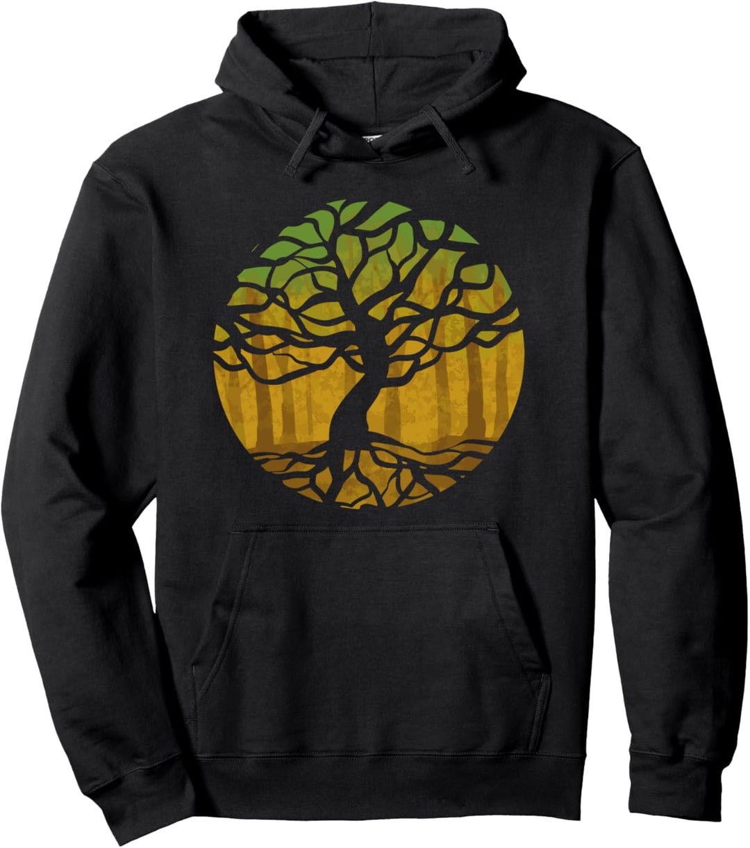 Meditations- und Yoga- Lebens baum im Wald geschenk Pullover Hoodie