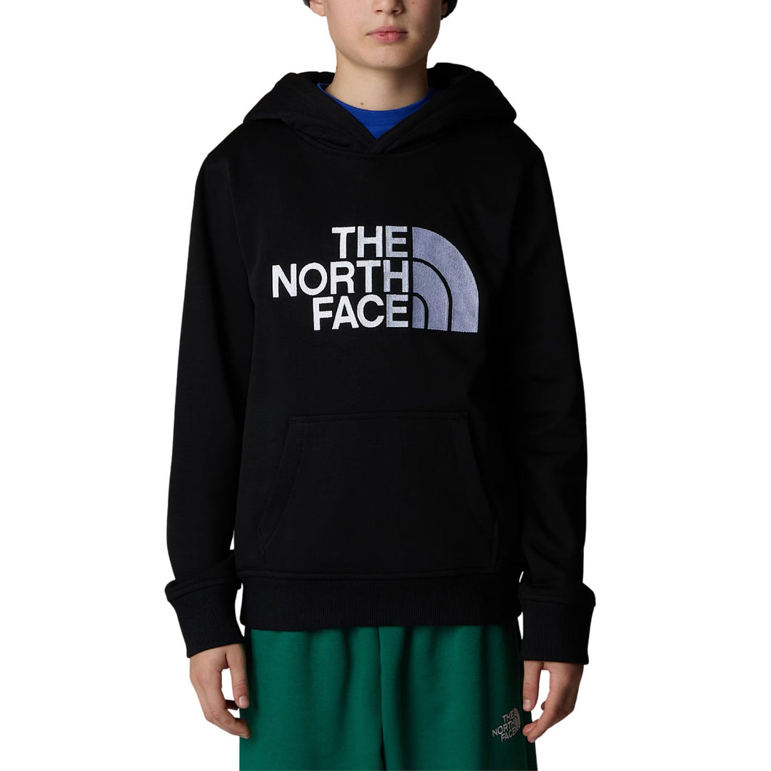 The North Face Unisex Kinder Boy’s Drew Peak P/O Hoodie Kapuzenpullover (1er Pack) L Tnf Black, L Tn